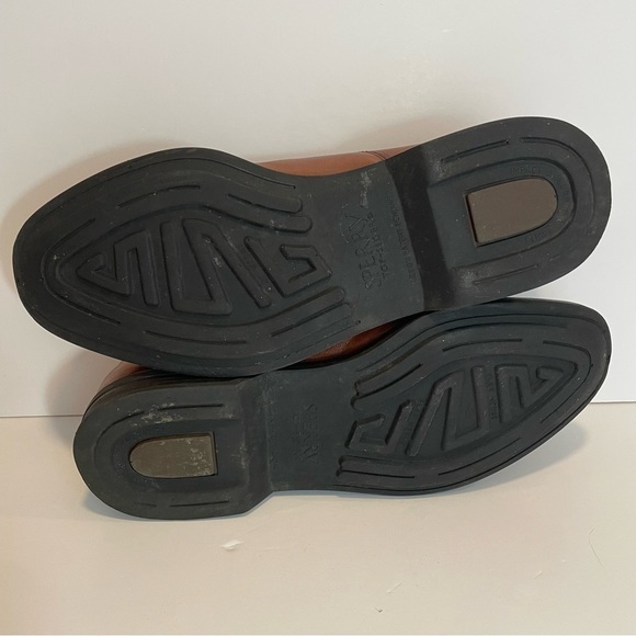 Sperry Leather Loafer Mens 8 W Cognac Brown Lace Up Shoe Top-Sider Dress Casual - Picture 11 of 14